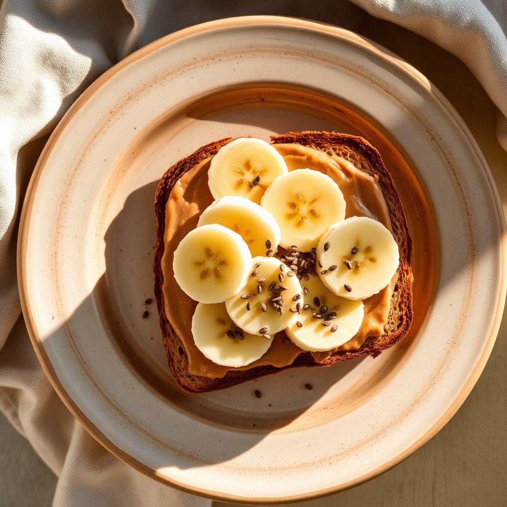 Torrada com Pasta e Banana